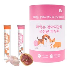 마마쇼 짜먹는 유산균함유 대용량 강아지간식 15g 소고기+닭고기 60개입, 강아지유산균간식 15g 소고기+닭고기 60개입