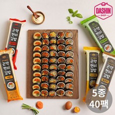 [다신샵] 저탄수 곤약현미김밥 5종 혼합세트(참치+불고기+흑미계란+오징어+치즈), 220g, 40개
