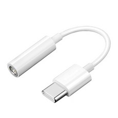 USB Type C ~ 3.5mm Female Adapter USB C에서 AUX 오디오 동금 케이블 코드 헤드폰 잭 호웨이 스마트 폰과 호환됩니다., 하얀색