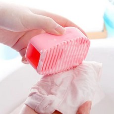 캔디 컬러 미니 세탁 보드 핸드 스크럽 브러시 작은 세탁 보드 실리콘 1pc 미끄럼 방지 세탁 보드, 분홍색