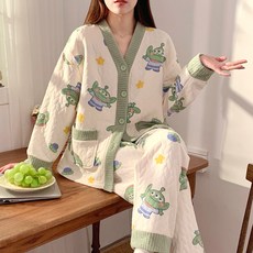 가을 겨울 메자닌 에어코튼 임산부 수유 잠옷녀 임신기