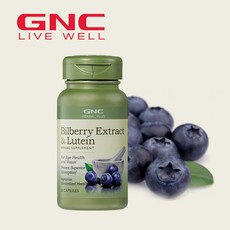 GNC HERBAL PLUS 빌베리 추출물& 루테인 100mg 60캡슐, 단품