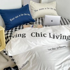 체커보드레터링침구