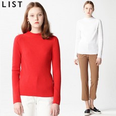 [리스트.] [리스트(LIST)] 슬림 리브드 니트 풀오버
