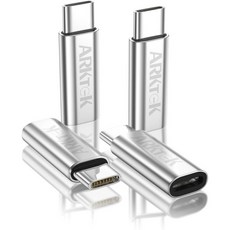  ARKTEK USB C 어댑터 iOS 조명 케이블 여 에서 타입 남 로 56K 저항이 있 충전 어댑터 아이폰 15 시리즈 갤럭시 S20 노트 10 픽셀 4 이상 호환 4팩, 4 Pack 