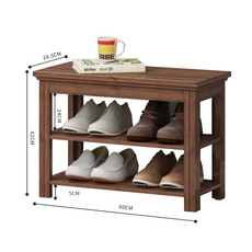 우진홈 원목 현관 신발장 벤치형 신발 정리대 신발장 현관수납, 2단 60cm, 2단 60cm, 1개