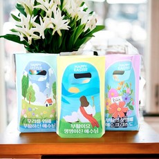 부활절 2구 손잡이 비닐 6속(120매) 프리스카이 계란 포장 선물 꾸미기, 6개, 퍼플옐로우민트