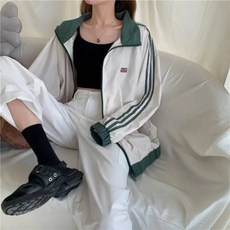 몬드스팟 여성용 캐주얼 스트라이프 바람막이 MO224