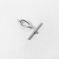 싼비즈 [8-377-16]써지컬스틸 토글바 타원물결바 링8.5x20mm+바5x25mm 무도금 1쌍