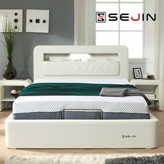  세진침대 브릭스 모션베드+메모리폼230T매트리스SS, 펄크림화이트 
