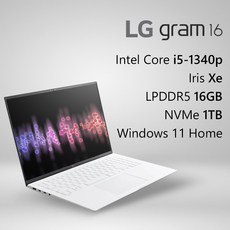 LG전자 2023 그램16 16Z90R-GA50K [프리미엄 패키지], WIN11 Home, 16GB, 1TB, 코어i5, W
