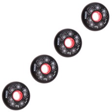 JC 인라인 롤러 하키 휘트니스 스케이트 교체 바퀴 4 개 72mm 72mm 블랙 4 개 세트