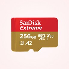 샌디스크 마이크로SD 카드 MicroSDXC Class10 Extreme UHS-I U3 V30 A2, 256GB, 1개