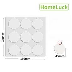 홈라크 초강력 원형 투명 양면테이프 직사각포장 업그레이드 신품, 45mm, 45개