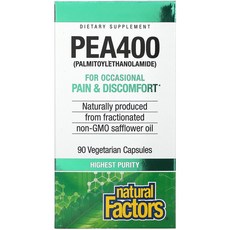 Natural Factors PEA400 90 Vegetarian Capsules, 1개, 90개