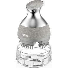 [독일 red dot 디자인상 수상] breo 전동 헤드 브러쉬 IPX7 방수 두피 케어 전신 사용 가능 스탠드 첨부 USB 충전 - scalp 2 - (스톤 실버)