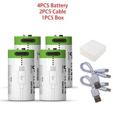 배터리 3 7v cr123a 700mah 충전식 cr17345 16340 레이저 펜용 led 손전등 셀 usb type c 케이블, 4개