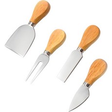 4pcs 치즈 나이프 세트 버터 슬라이서 포크 샤커트리 보드 및 액세서리용 스테인리스 스틸, 1개