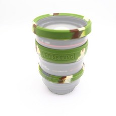3in1 실리콘 렌즈 전면 링 및 포커스 줌 고무 밴드 보호 커버 케이스 DSLR 카메라 52-77mm 구경, 02 Camouflage_04 77mm, 1개