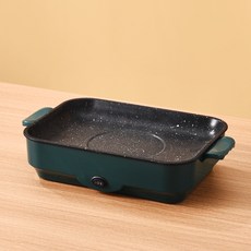 멀티쿠커 반반 다기능 DMWD 전기 베이킹 팬 휴대용 무연 스틱 로스터 가정용 바베큐 기계 계란 프라이팬 그릴, 3) green