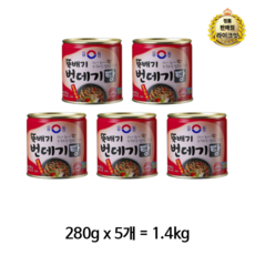 유동 뚝배기 번데기탕 얼큰한맛, 1.4kg, 4개