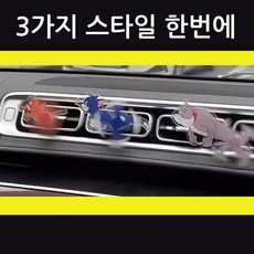 고양이와쥐 톰과제리 자동차 차량용 프로펠러 송풍구 장식클립 톰과제리송풍구, 3개, 그림색