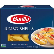 Barilla 클래식 블루 박스 오븐 파스타 점보 쉘 340g 4팩, 4개