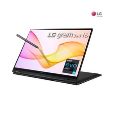 LG 그램 16 초경량 11세대 360 터치 펜 윈도우10 16G 512G 16T90P, 16T90P-K.AAB7U1, WIN10 Home, 16GB, 512GB, 코어i7 1165G7, 블랙