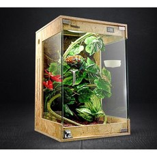 파충류 사육장 뱀 도마뱀 양서류 키우기 애완용 투명 상자 하우스 케이지, 40x40x80 파노라믹 하이박스, 1개