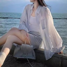 [BINIWU]간절기 가을긴팔셔츠 자외선 차단 셔츠 세트 캐주얼 루즈핏 얇은 셔츠