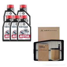 그랜저 GN7 하이브리드 훅스 플렉스 5 0W20(5L)/SP 순정 필터 엔진오일세트 2M000-L5100, 5000ml, 0w20, 1세트