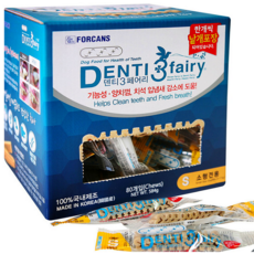 덴티 3 페어리소형견용애견껌 584g(7.3g x 80)Dental Gum for Dog 껌, 1box, 기능성