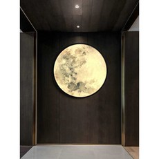 벽걸이 무드등 달모양 인테리어 보름달 벽등 배경, (B)26CM원형벽등백색LED3색조명