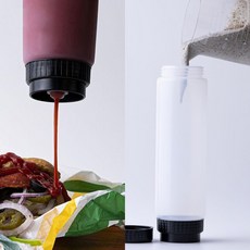국산 거꾸로소스통 업소용 카페 디저트 양념통 양념병 오일병 케찹통, 470ml(21.5cm), 1개