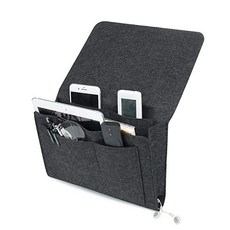 [독일] 642444 ZWOOS Bed Bag Bed Shelf Bed Bag Thick Felt Anti-Slip Bedside Table Bag for iPad Mobil