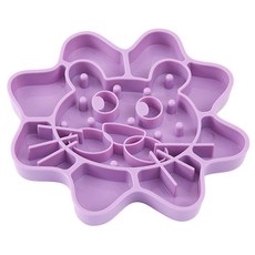 애완동물의 질식 방지 슬로우 푸드 그릇 1개, Purple
