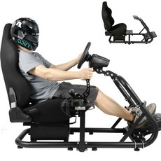 Logitech/Thrustmaster/Fanatec G25 G27 G920 G923 T300RS 조정 가능한 스티어링 휠 스탠드 시프터 및 페달이 포함되지 않은 편안한 좌석이 있
