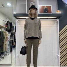 르샵 르샵 v넥 꽈배기 숏 니트 LKAKP607A