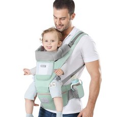 Baby Carrier Ergonomic Infant Carrier with Hip Seat Kangaroo Bag Soft Baby Carrier Newborn to Toddle, green - 아기띠