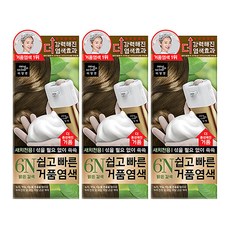 미쟝센 쉽고 빠른 거품 염색 새치전용, 6N 밝은갈색, 3개