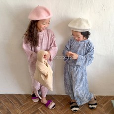꽁꼬떼 벨로아주름상하 아동 겨울 상하복 실내복