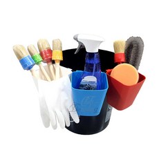 버킷나이저 미니 어부바 세차용품 도구 정리함 버킷걸이 3가지색상, 레드, 750ml