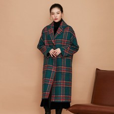 체크 라글란반소매 코트 (AK4WTB92)
