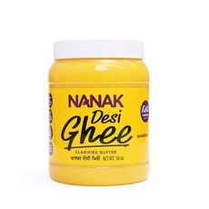 Nanak Pure Desi Ghee Clarified Butter 56-Ounce Jar Nanak Pure Desi Ghee 정화된 버터 56온스 병, 1.587kg, 1개