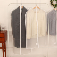 [에타홈] PVC 반투명 부직포 옷커버 코트 5장, 본품, 옵션선택