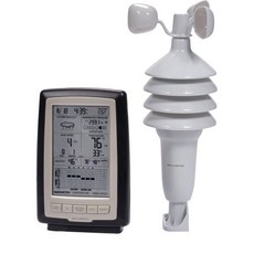 바람 온도 및 습도가 있는 AcuRite Notos(3-in-1) 기상 관측소(00638A3) 검은색 금속