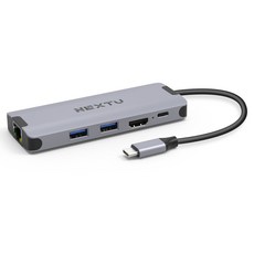 NEXT-368TCH-PD/Type-C HDMI 멀티포트 허브(5in1)/C타입/4K 30Hz 지원/기가 랜포트/USB3.0 2포트/USB-PD 100W 충전지원/LED 지원, 선택없음