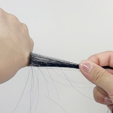 한올한올 헤어라인 커버 애교머리 붙이는 부분 가발 100%인모, 1.5cm