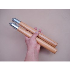 해외 원목 쌍절봉 우드 더블 2단 막대 퍼포먼스 스틸 밴드-95879, 16.강철로 된 쌍절봉 용무늬 슬리