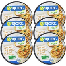 비요르 바이오 야채 채소 베지 테린 테린느 125g 6캔 (프랑스) Bjorg Terrine Légumes du Soleil Bio Recette Veggie, 6개